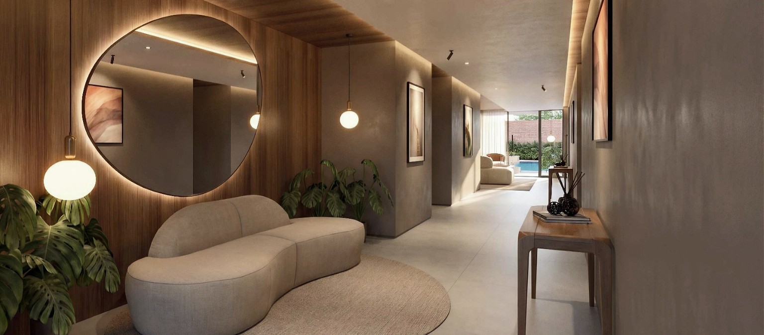 Perspectiva ilustrativa do lobby